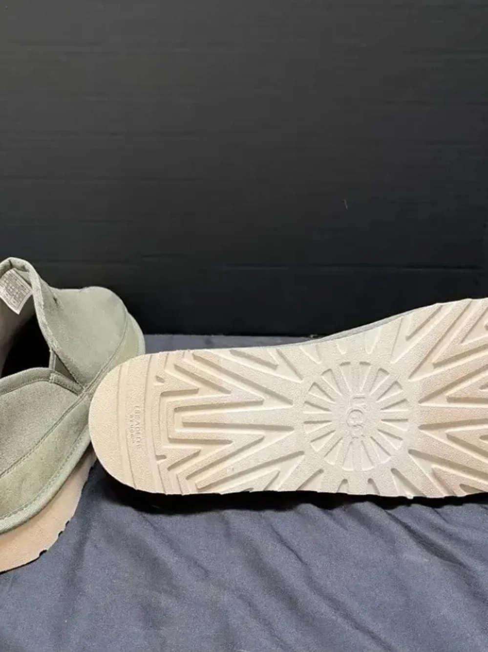 UGG Australia Men's Size 17 Green Canvas Slip-On Shoes - Worn by STACEY KING